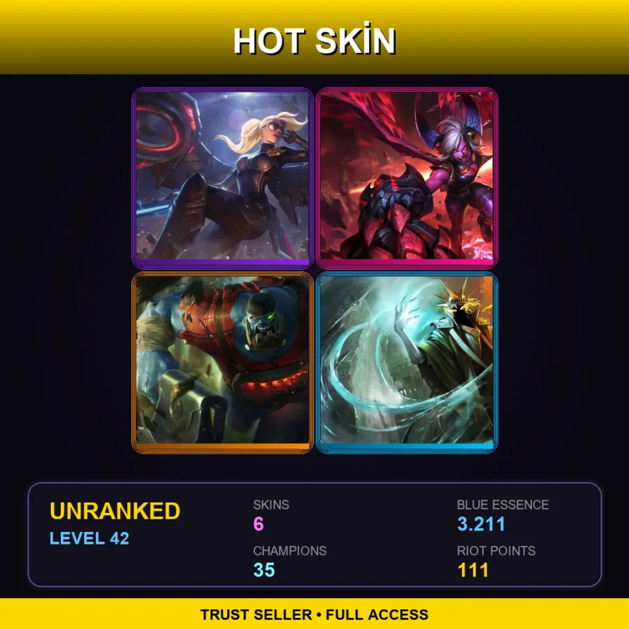 EUNE | Lv42 | Unranked | 6 Skin | 35 Champ — Demon Vi