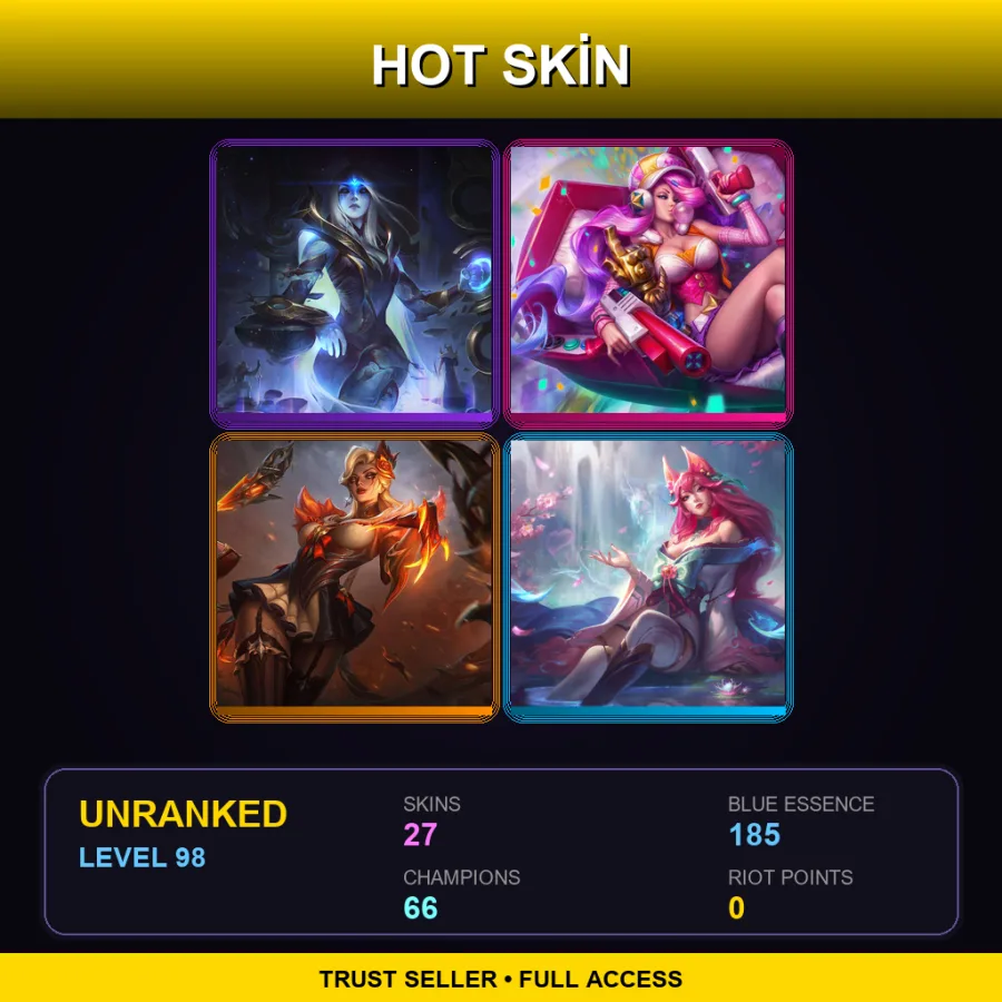 LAS | Lv98 | Unranked | 27 Skin | 66 Champ — Fiddle Me Timbers