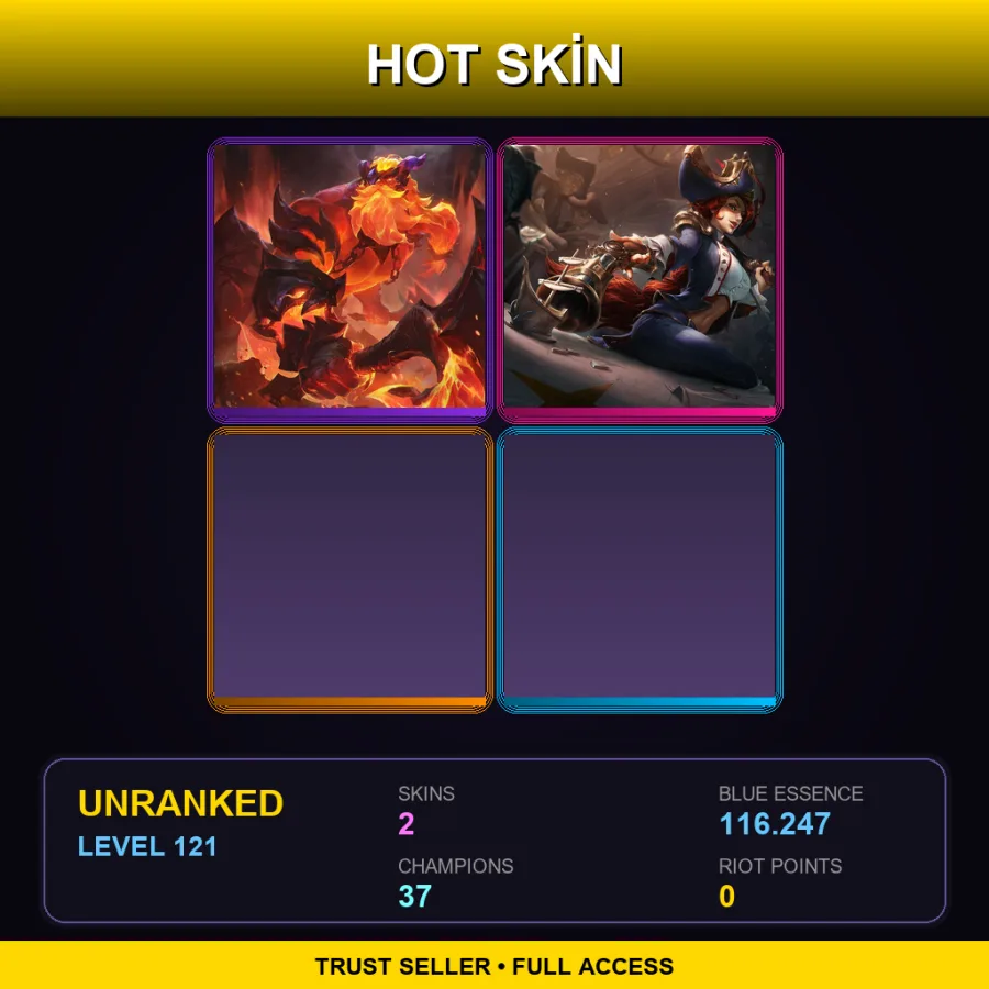 VN | Lv121 | Unranked | 2 Skin | 37 Champ