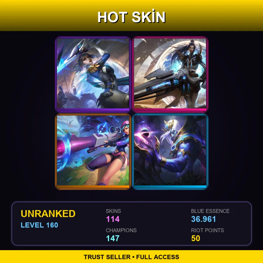 EUNE | Lv160 | Unranked | 114 Skin | 147 Champ — Strike Commander Camille