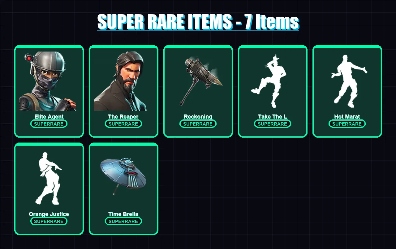 [PC/PSN] | Elite Agent | The Reaper | Hybrid | Drift | Dark Voyager | 41 skin | 33 pickaxe | 42 emote | 34 glider | Lv540