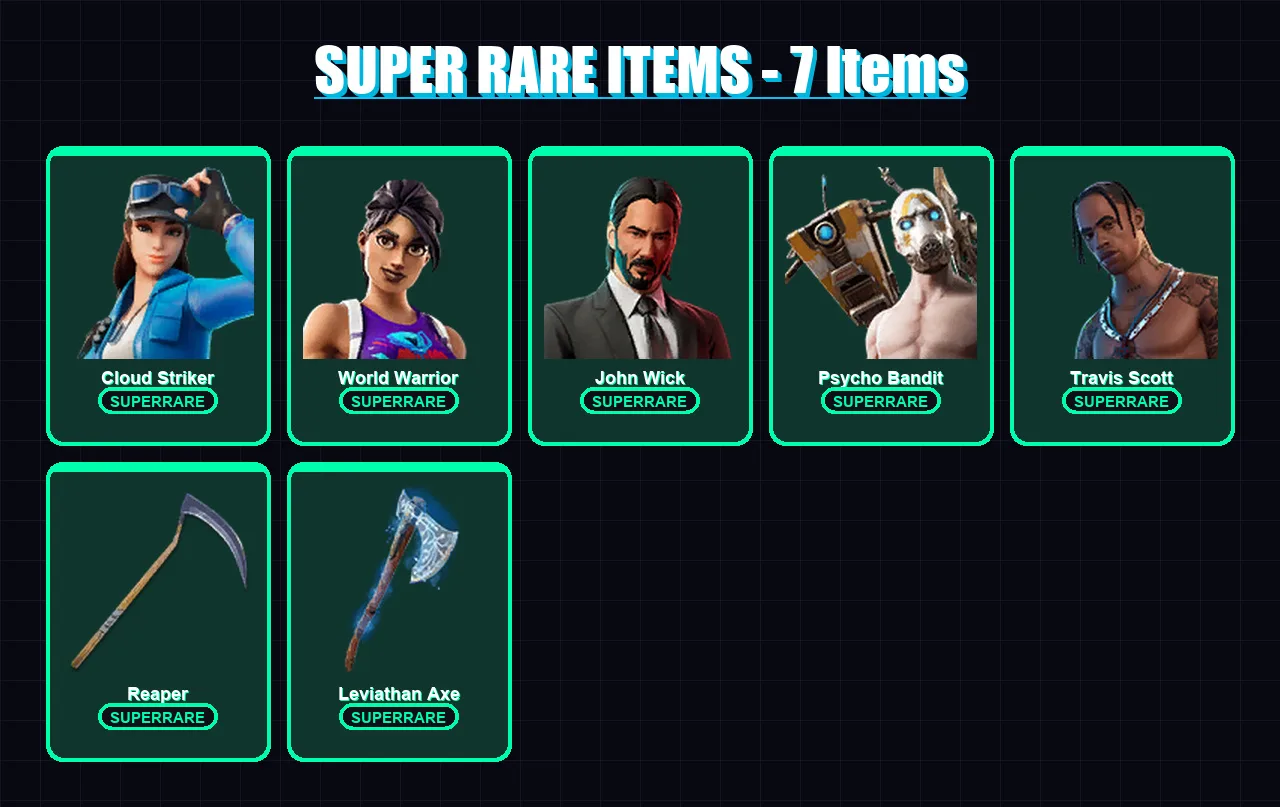 [PS4/PS5/XBOX/PC] | Cloud Striker | World Warrior | John Wick | 153 skin | Lv2854