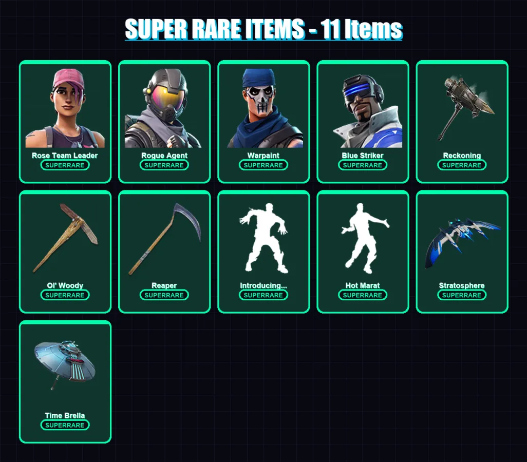 [PC/XBOX] | Rose Team Leader | Rogue Agent | Warpaint | Blue Striker | Sentinel | 70 skin | 56 pickaxe | 86 emote | 61 glider | Lv779 — Fortnite account
