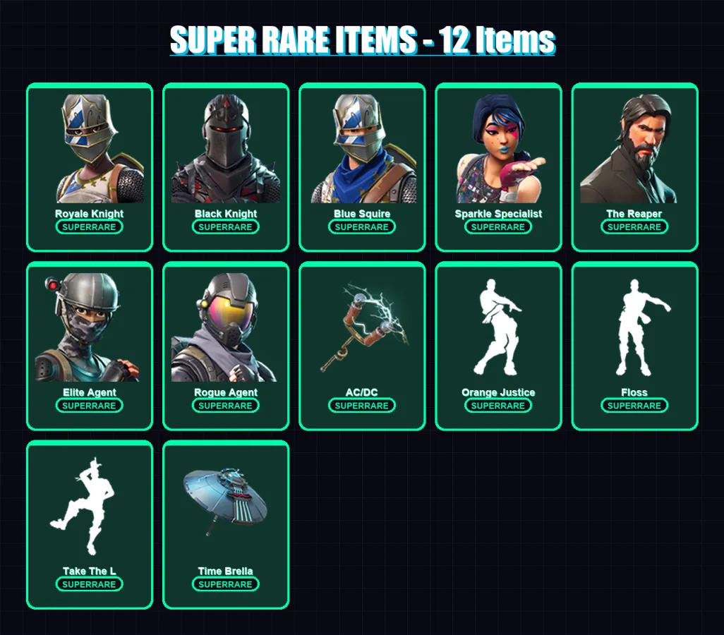 [PS4/PS5/PC] | Royale Knight | Black Knight | Blue Squire | Sparkle Specialist | The Reaper | 59 skin | 63 pickaxe | 54 emote | 67 glider | Lv1021