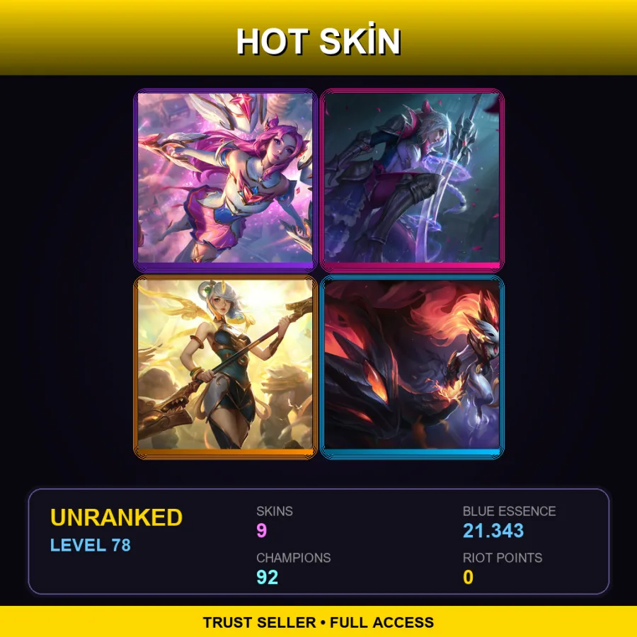 VN | Lv78 | Unranked | 9 Skin | 92 Champ — Glizzy Naafiri