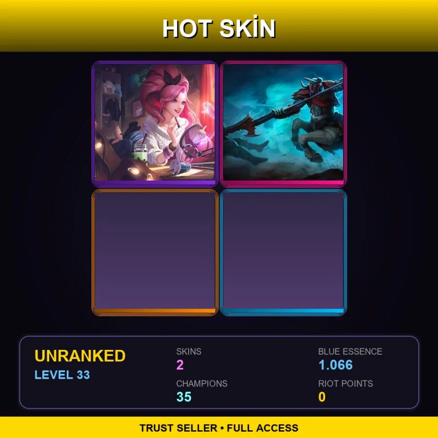 EUNE | Lv33 | Unranked | 2 Skin | 35 Champ — Blood Knight Hecarim