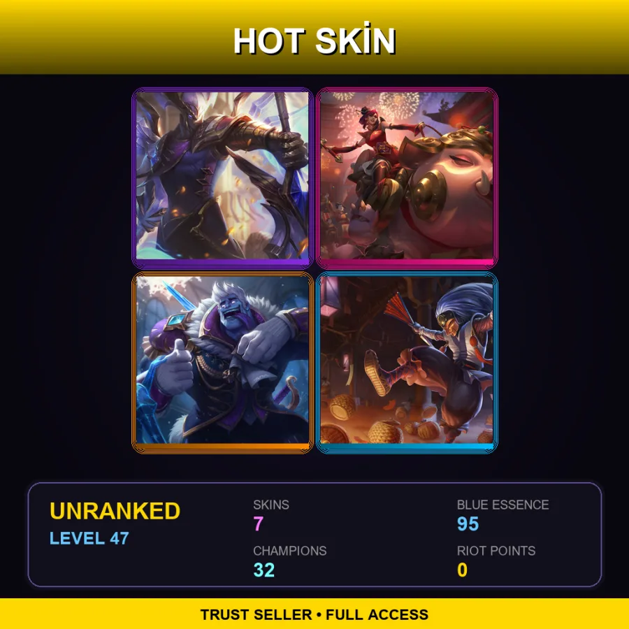 EUW | Lv47 | Unranked | 7 Skin | 32 Champ