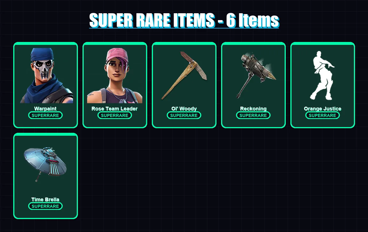 [PC/PSN] | Warpaint | Rose Team Leader | Deadpool | Calamity | Midas | 69 skin | 67 pickaxe | 67 emote | 66 glider | Lv845