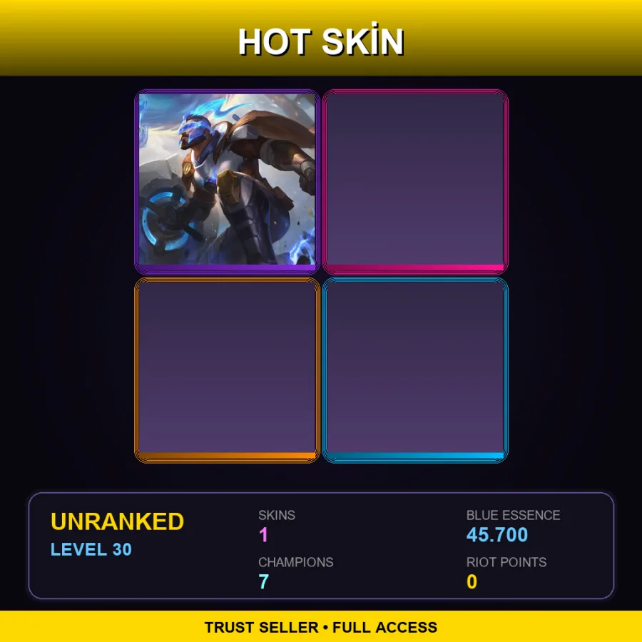 EUNE | Lv30 | Unranked | 1 Skin | 7 Champ — LoL account