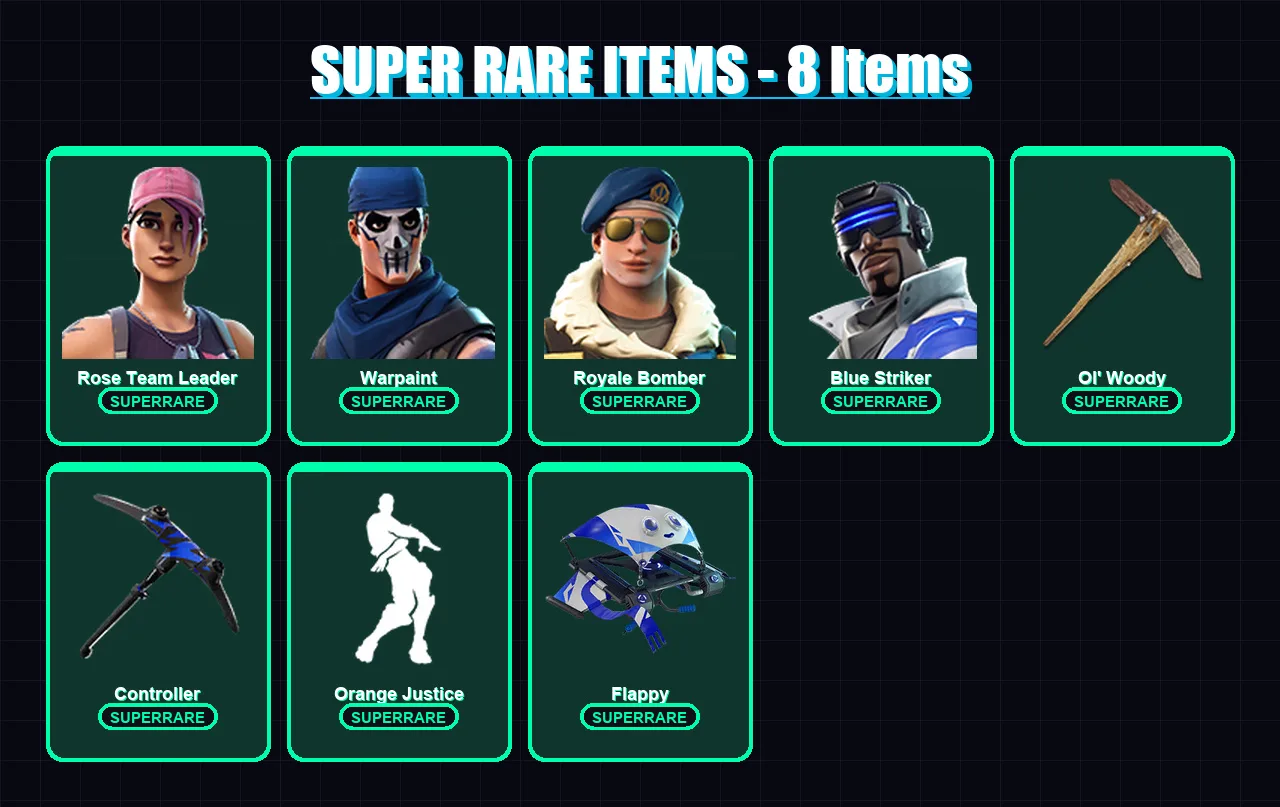 [PC/XBOX/PSN] | Rose Team Leader | Warpaint | Royale Bomber | Blue Striker | Rex | 41 skin | 34 pickaxe | 28 emote | 32 glider | Lv354 — Fortnite account