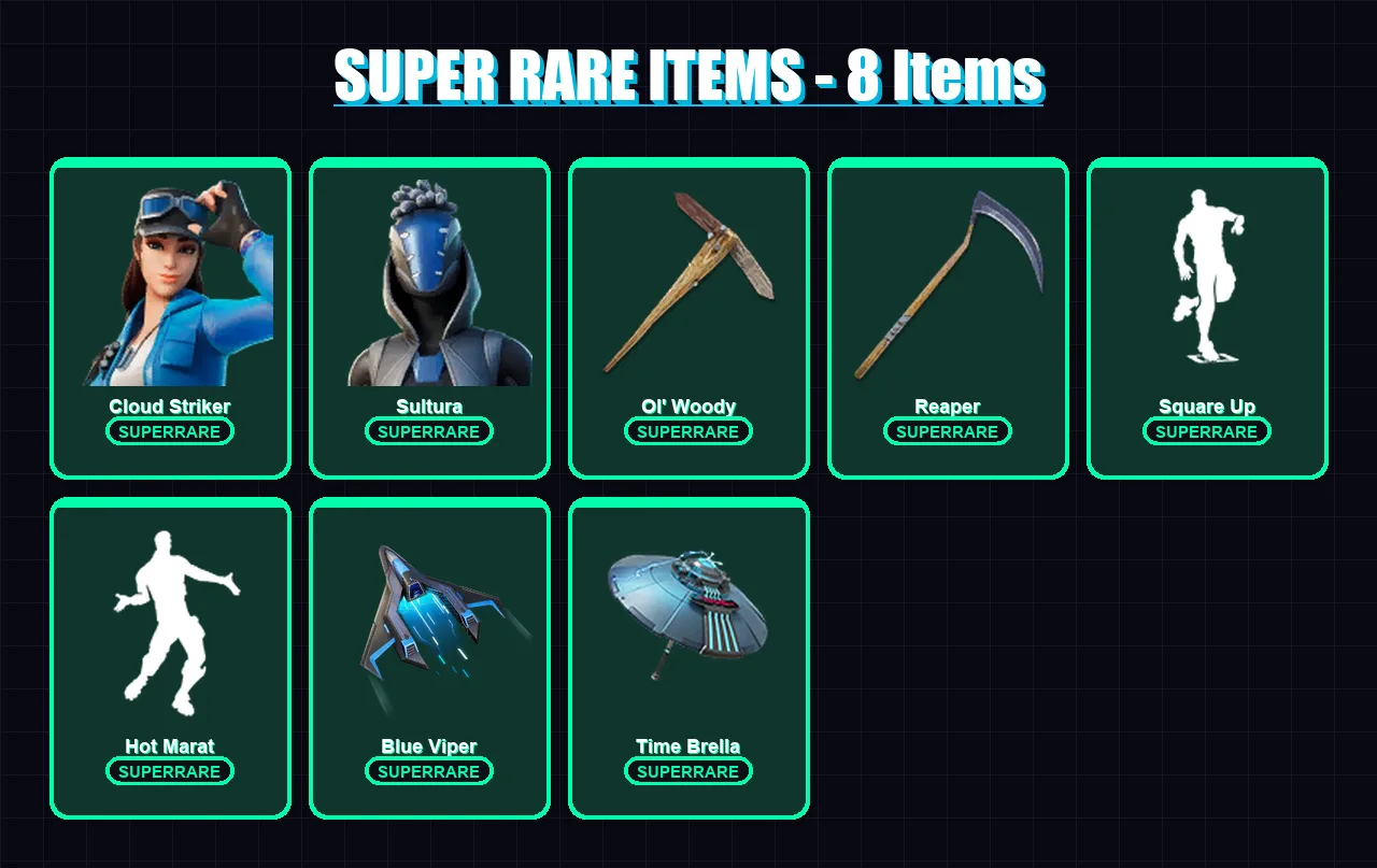 [PS4/PS5/XBOX/PC] | Cloud Striker | Sultura | The Ice King | Spectra Knight | Fade | 135 skin | 158 pickaxe | 89 emote | 94 glider | Lv1327 — Fortnite account