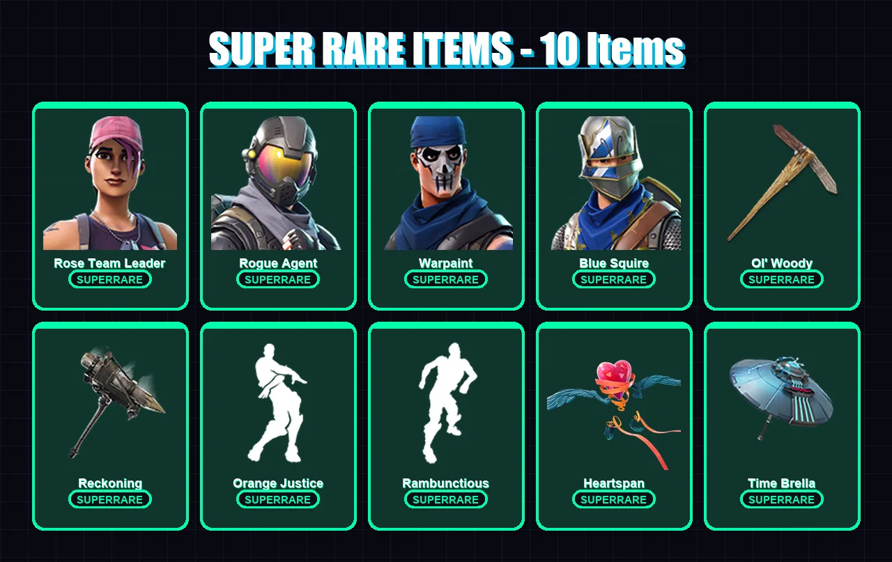 [PC/PSN] | Rose Team Leader | Rogue Agent | Warpaint | Blue Squire | The Visitor | 92 skin | 73 pickaxe | 79 emote | 86 glider | Lv958