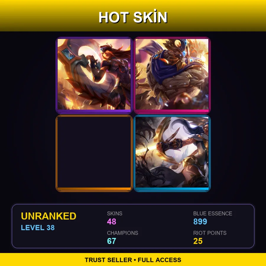 EUW | Lv38 | Unranked | 48 Skin | 67 Champ