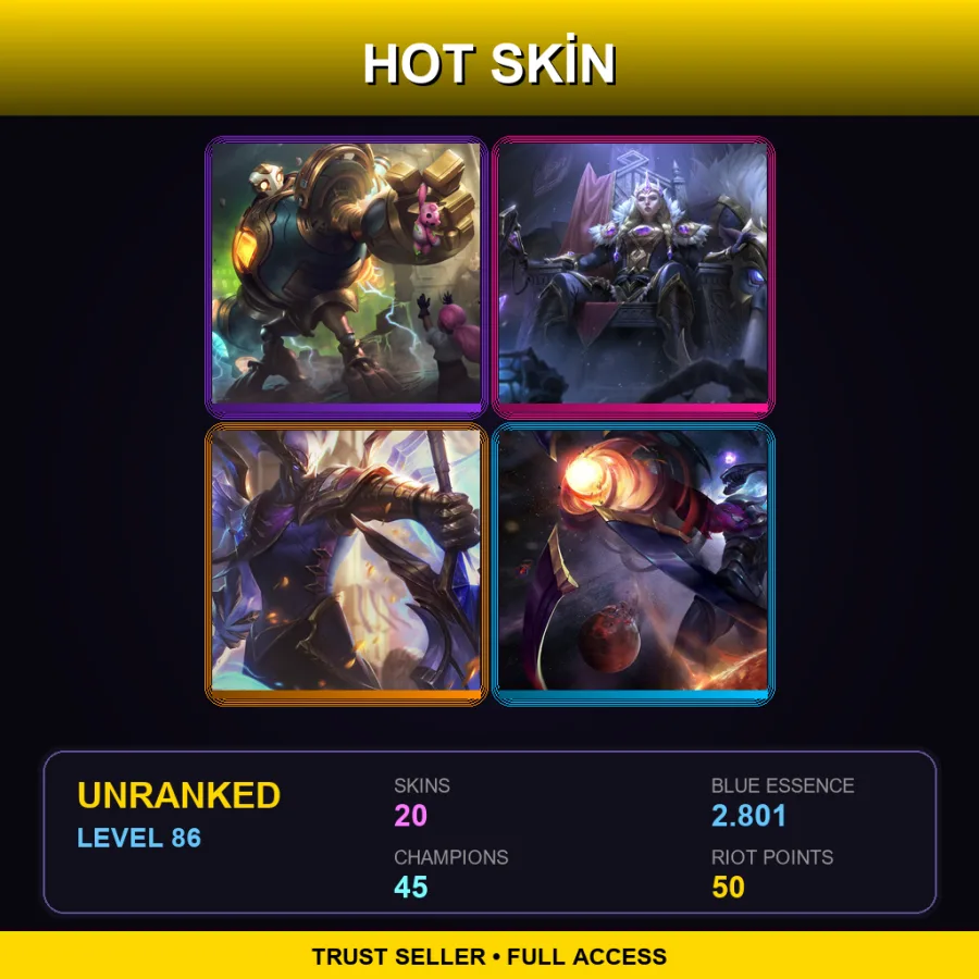 LAS | Lv86 | Unranked | 20 Skin | 45 Champ — Bittersweet Lulu