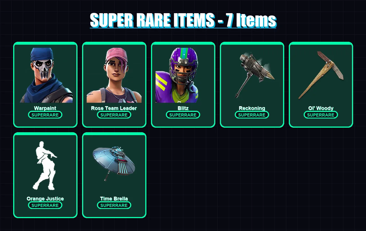 [PC/XBOX] | Warpaint | Rose Team Leader | Blitz | Lynx | Spider Knight | 71 skin | 69 pickaxe | 80 emote | 65 glider | Lv743