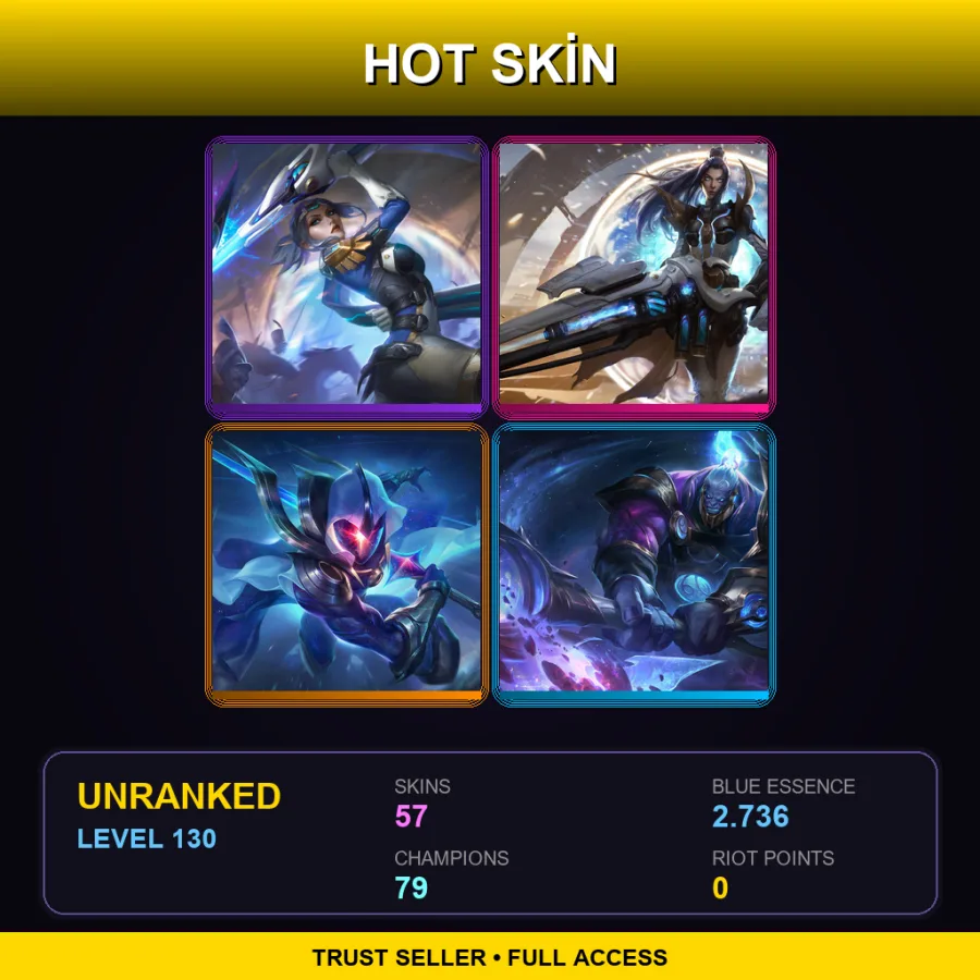 SG | Lv130 | Unranked | 57 Skin | 79 Champ — Cosmic Paladin Sion