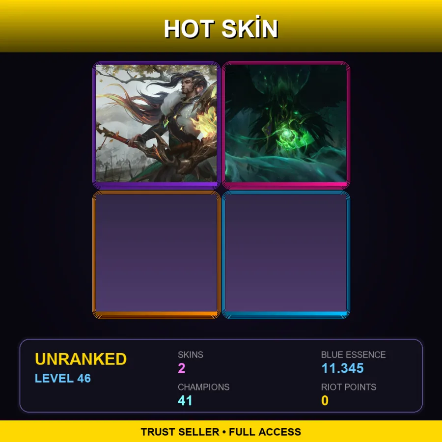 EUW | Lv46 | Unranked | 2 Skin | 41 Champ