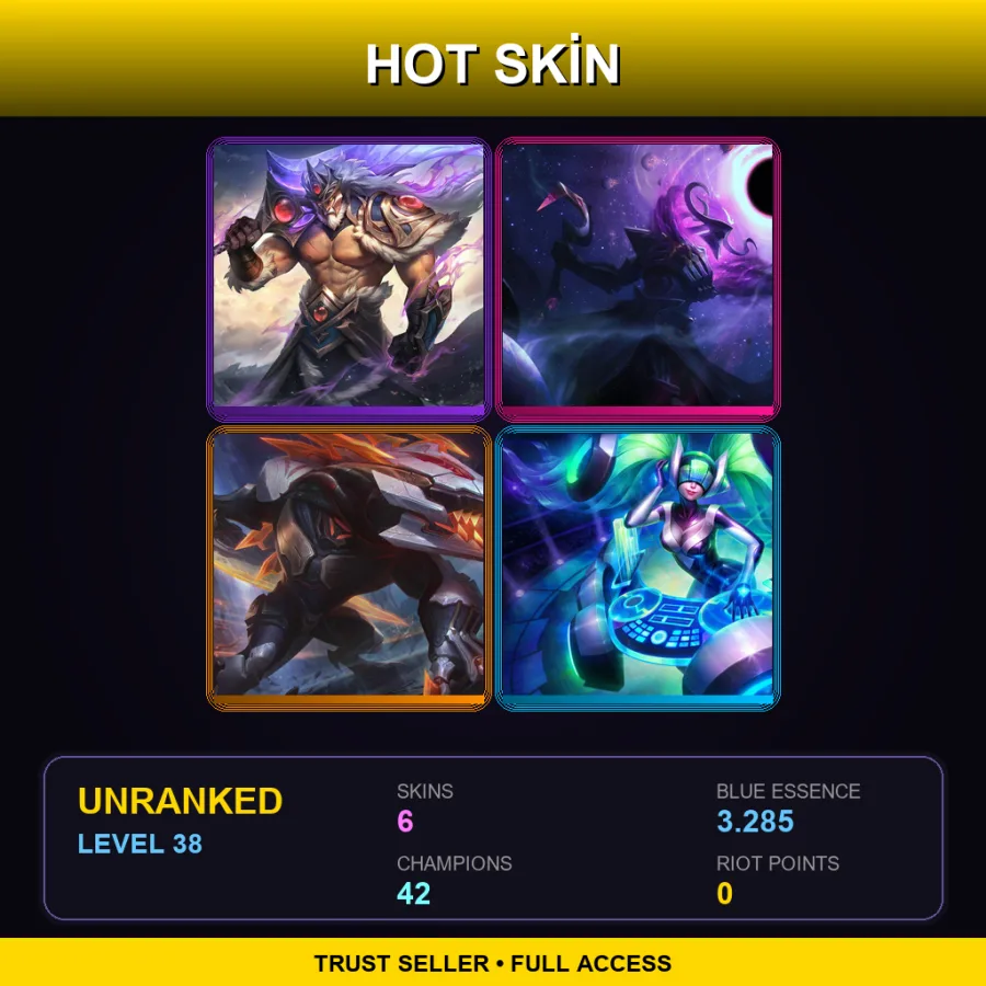 TR | Lv38 | Unranked | 6 Skin | 42 Champ