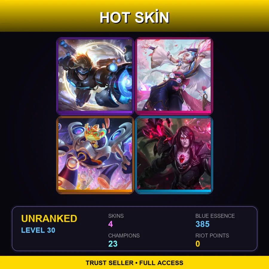 EUNE | Lv30 | Unranked | 4 Skin | 23 Champ