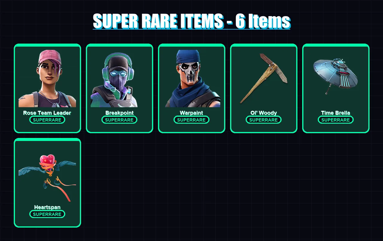 [PC/XBOX/PSN] | Rose Team Leader | Breakpoint | Warpaint | Fusion | The Prisoner | 93 skin | 101 pickaxe | 128 emote | 94 glider | Lv1325 — Fortnite account