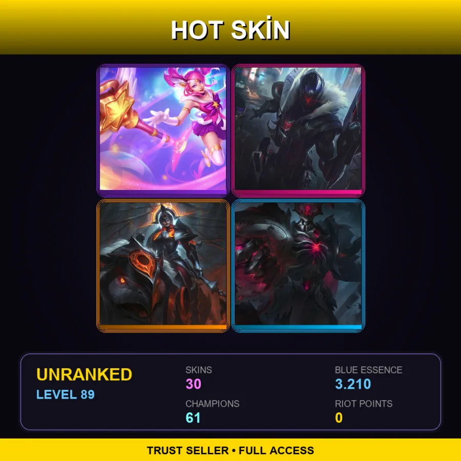 LAN | Lv89 | Unranked | 30 Skin | 61 Champ — Sweetheart Annie