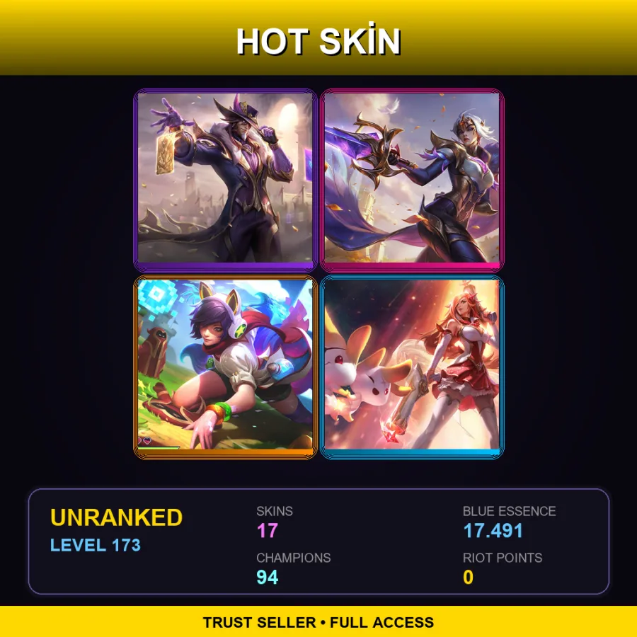 LAN | Lv173 | Unranked | 17 Skin | 94 Champ