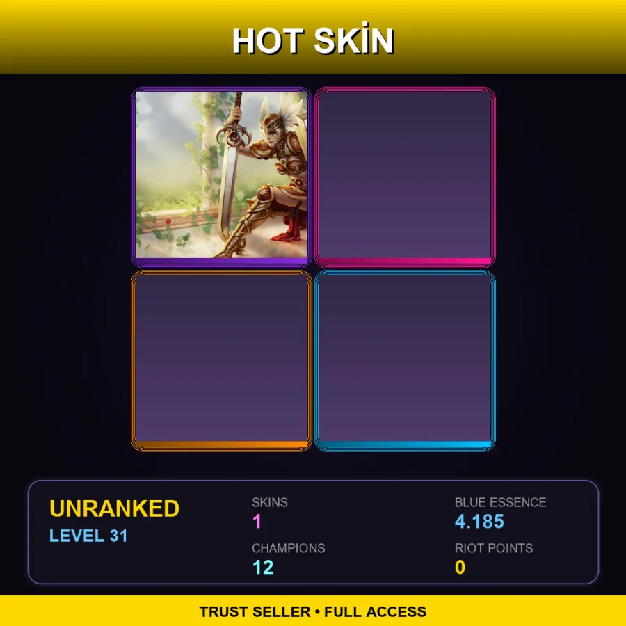 TR | Valkyrie Leona | 1 Skin | 12 Champ | Lv31