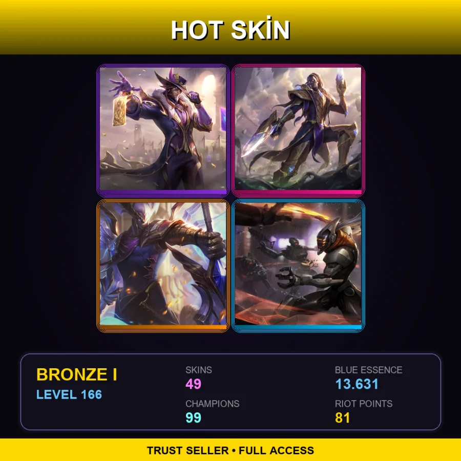 TR | Lv166 | Bronze I | 49 Skin | 99 Champ