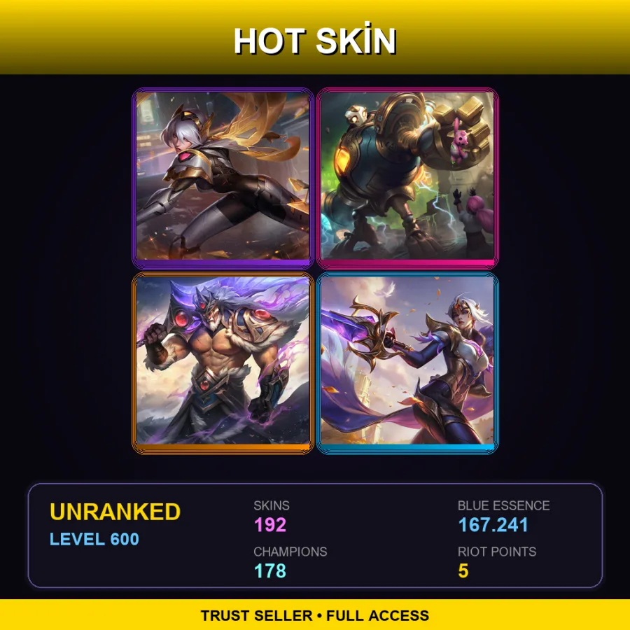 LAN | Lv600 | Unranked | 192 Skin | 178 Champ — Faerie Court Kalista