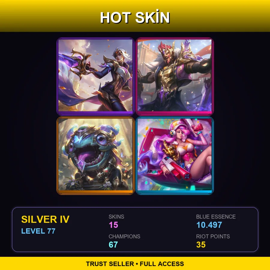 BR | Lv77 | Silver IV | 15 Skin | 67 Champ