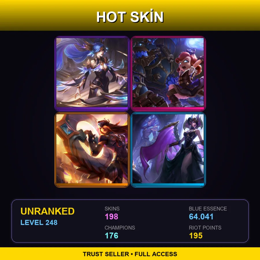 VN | Lv248 | Unranked | 198 Skin | 176 Champ
