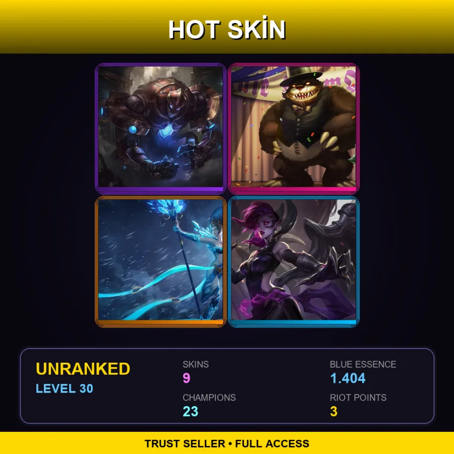 LAS | Lv30 | Unranked | 9 Skin | 23 Champ — Hextech Galio
