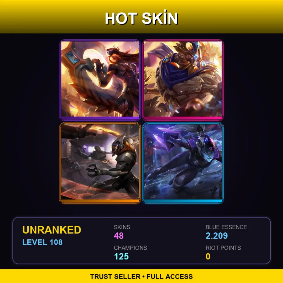 VN | Lv108 | Unranked | 48 Skin | 125 Champ