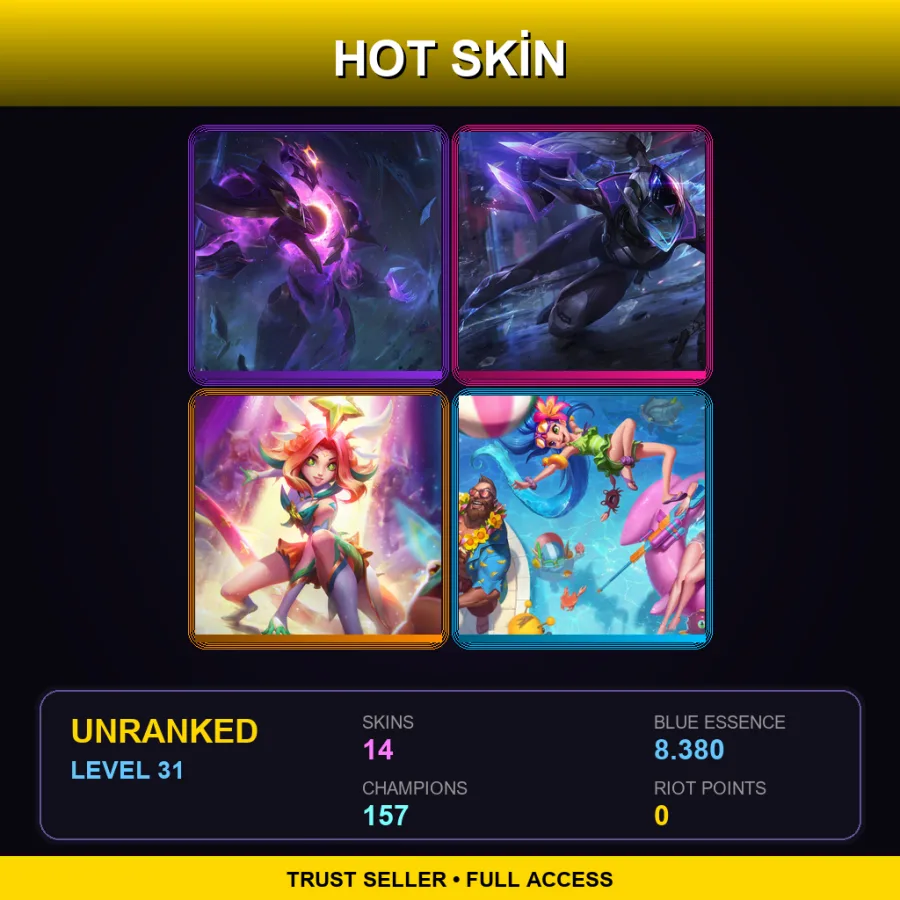 SG | Lv31 | Unranked | 14 Skin | 157 Champ — Psyops Sona