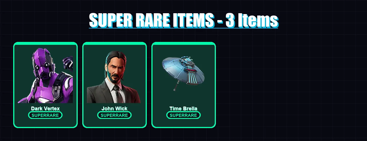 [PC/XBOX/PSN] | Dark Vertex | John Wick | Green Roots Billie | Raiden | Kirk Hammett | 50 skin | 63 pickaxe | 53 emote | 40 glider | Lv510