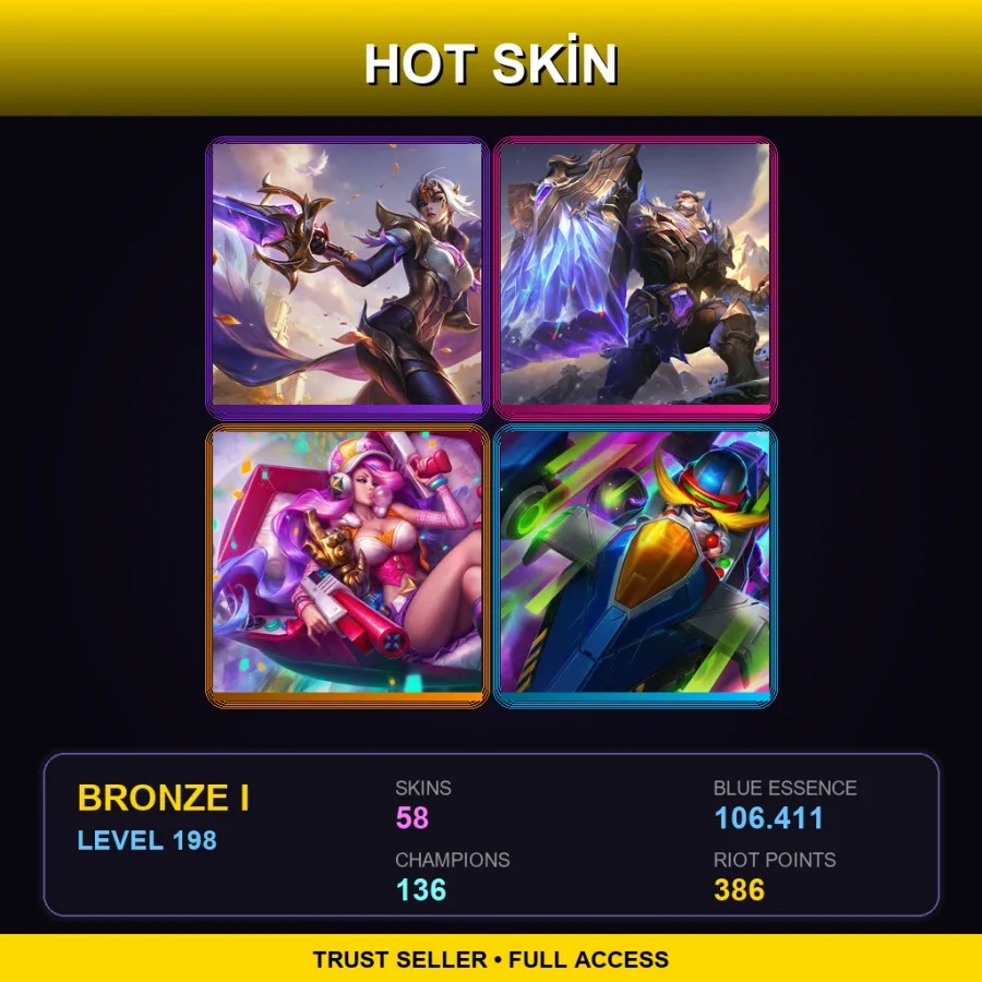 BR | Lv198 | Bronze I | 58 Skin | 136 Champ