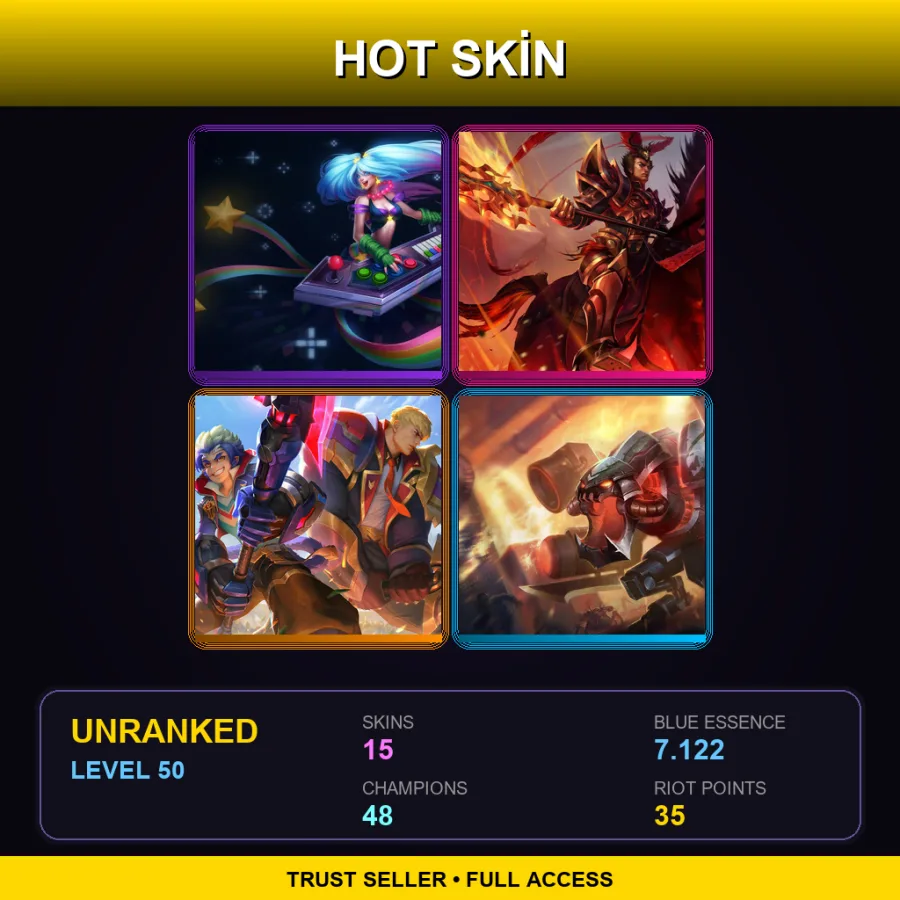 EUNE | Lv50 | Unranked | 15 Skin | 48 Champ — Battle Academia Garen