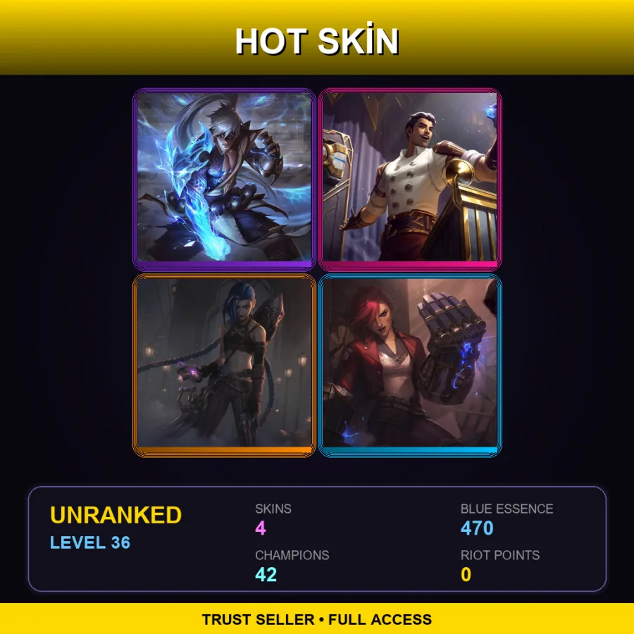 LAN | Lv36 | Unranked | 4 Skin | 42 Champ — Storm Dragon Lee Sin