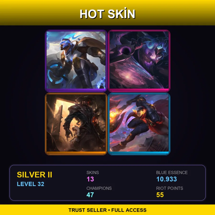 ME | Lv32 | Silver II | 13 Skin | 47 Champ