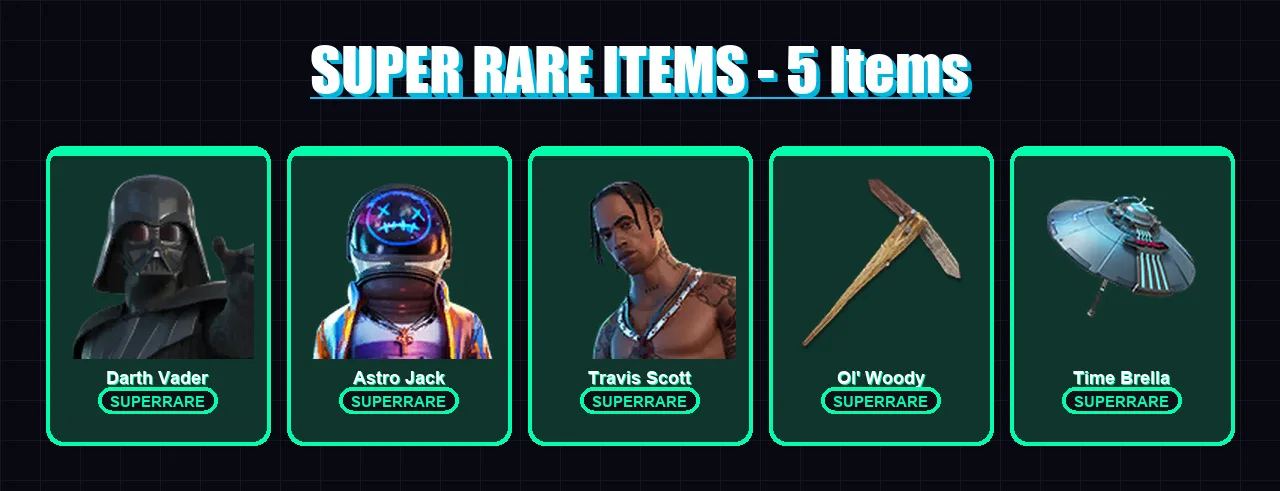 [PC/XBOX] | Darth Vader | Astro Jack | Travis Scott | Ronin | The Imagined | 133 skin | 171 pickaxe | 112 emote | 153 glider | Lv2530