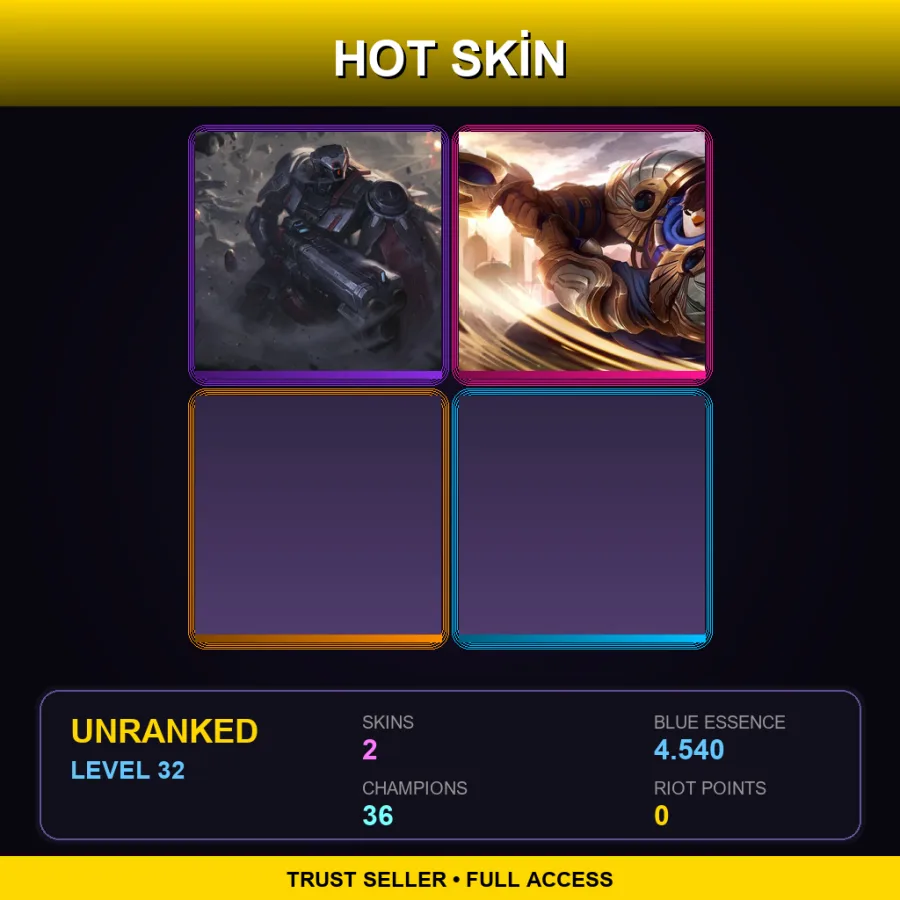 EUW | Lv32 | Unranked | 2 Skin | 36 Champ — Praetorian Graves