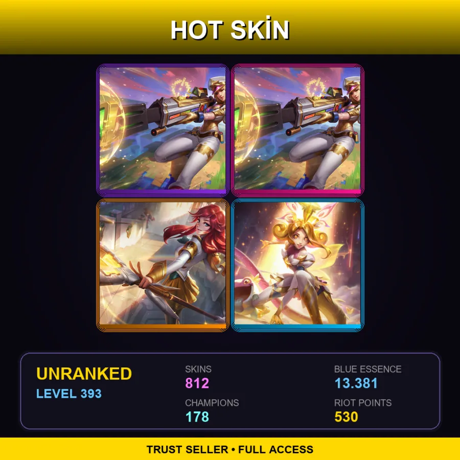 SG | Lv393 | Unranked | 812 Skin | 178 Champ