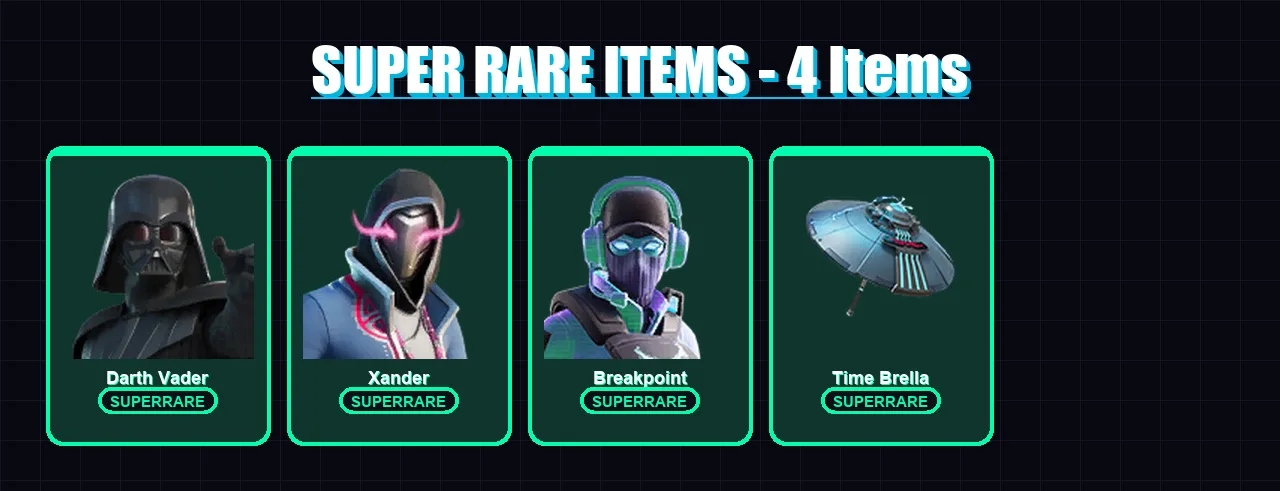 [PS4/PS5/XBOX/PC] | Darth Vader | Xander | Breakpoint | Omegarok | The Foundation | 188 skin | 235 pickaxe | 149 emote | 180 glider | Lv2708