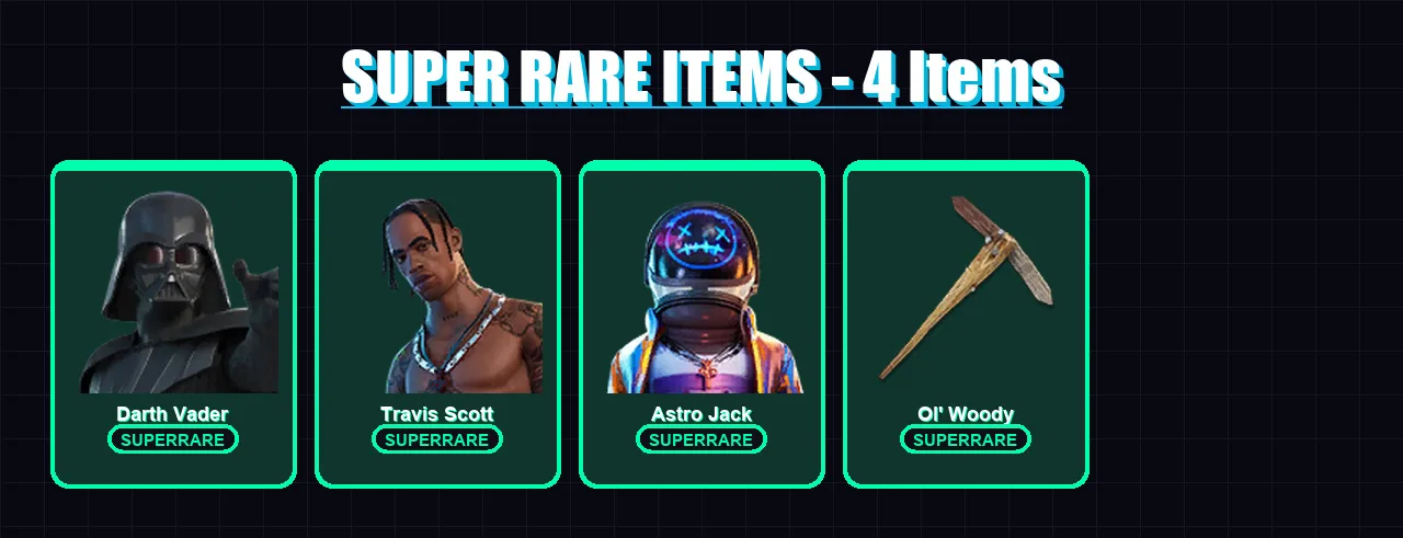 [PS4/PS5/PC] | Darth Vader | Travis Scott | Astro Jack | Twyn | Valeria | 213 skin | 239 pickaxe | 194 emote | 163 glider | Lv2191