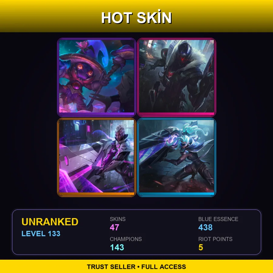 SG | Lv133 | Unranked | 47 Skin | 143 Champ