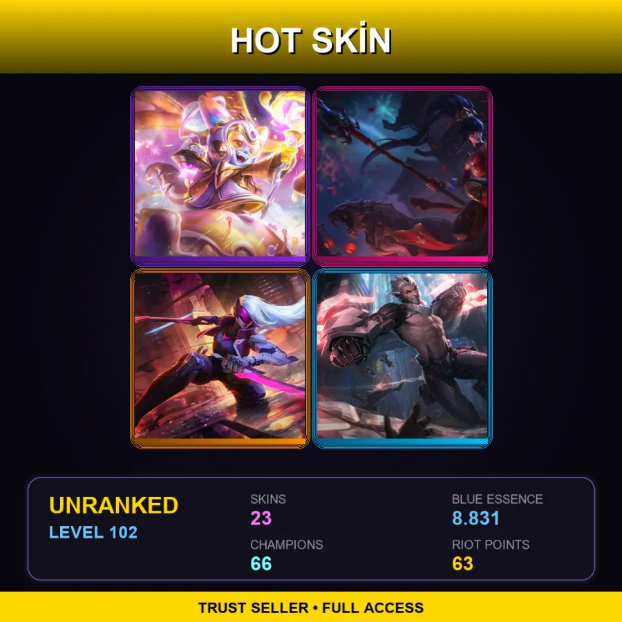 EUNE | Lv102 | Unranked | 23 Skin | 66 Champ — Psyops Sona