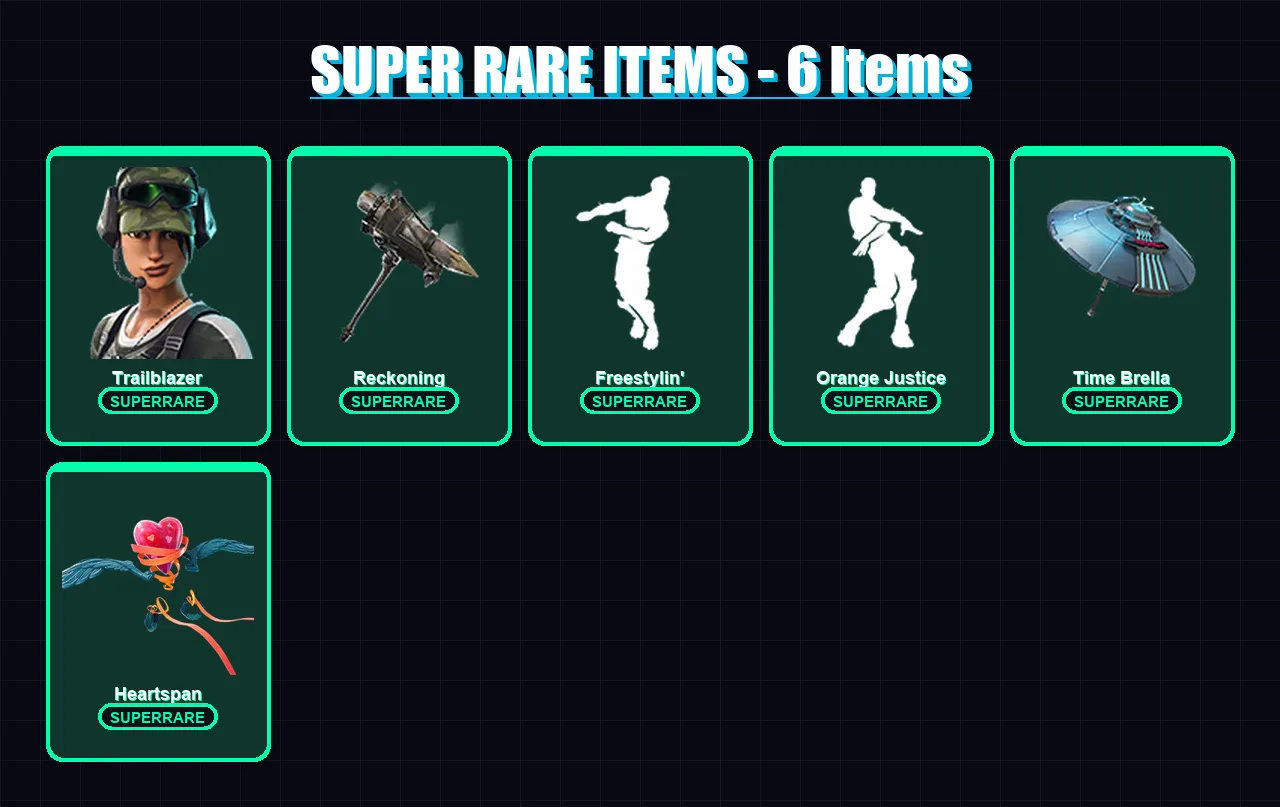 [PC/PSN] | Trailblazer | Blackheart | Hybrid | Calamity | A.I.M. | 49 skin | 83 pickaxe | 66 emote | 62 glider | Lv1151