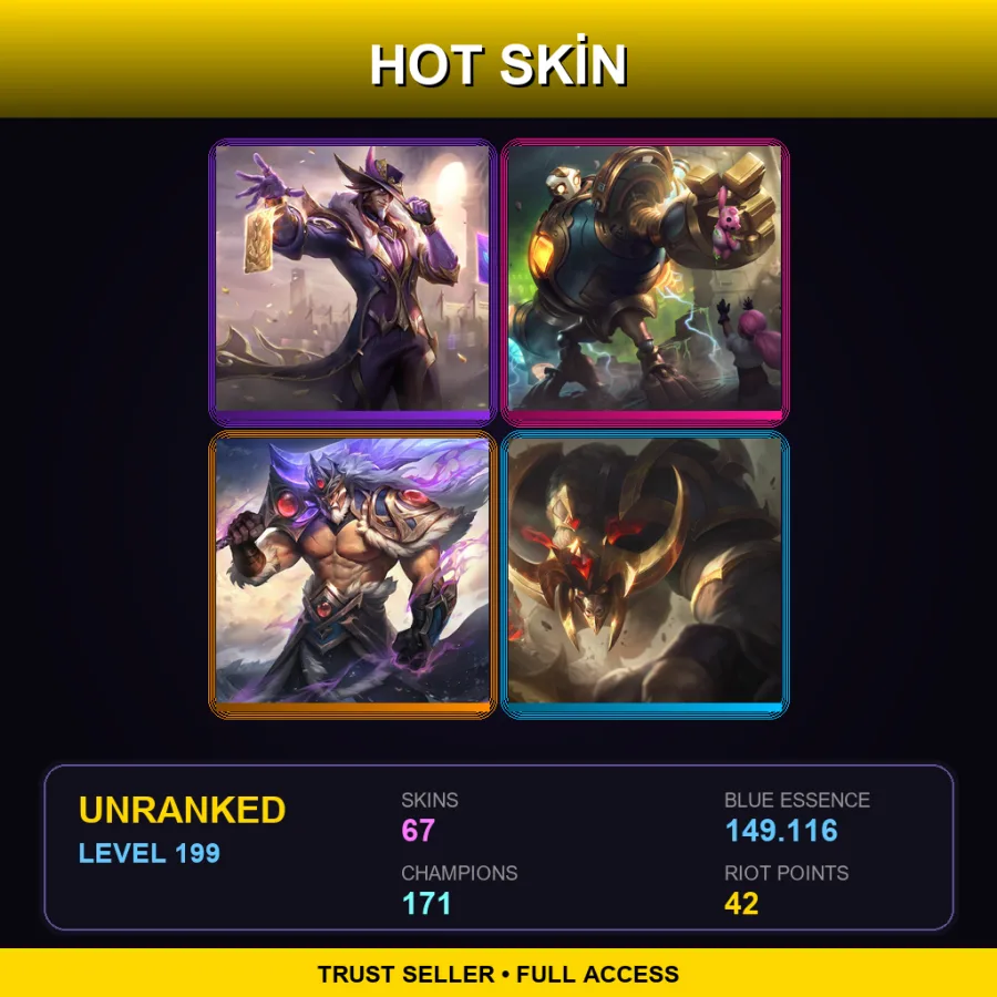 EUNE | Lv199 | Unranked | 67 Skin | 171 Champ — Garen Skin 43