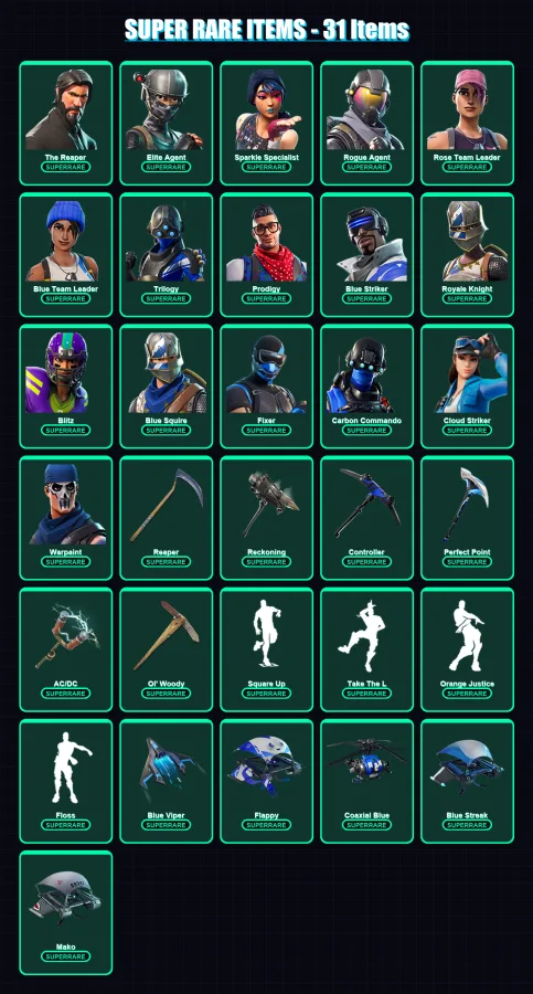 [PS4/PS5/XBOX/PC] | The Reaper | Elite Agent | Sparkle Specialist | 114 skin | Lv1025