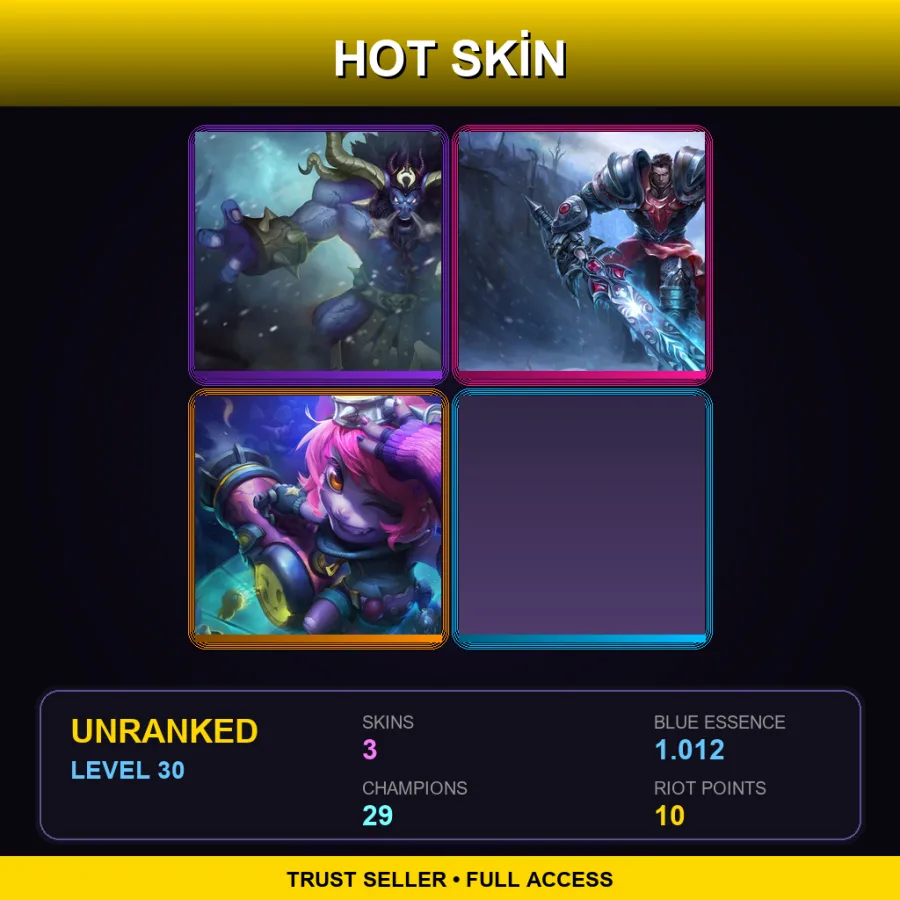 EUNE | Lv30 | Unranked | 3 Skin | 29 Champ